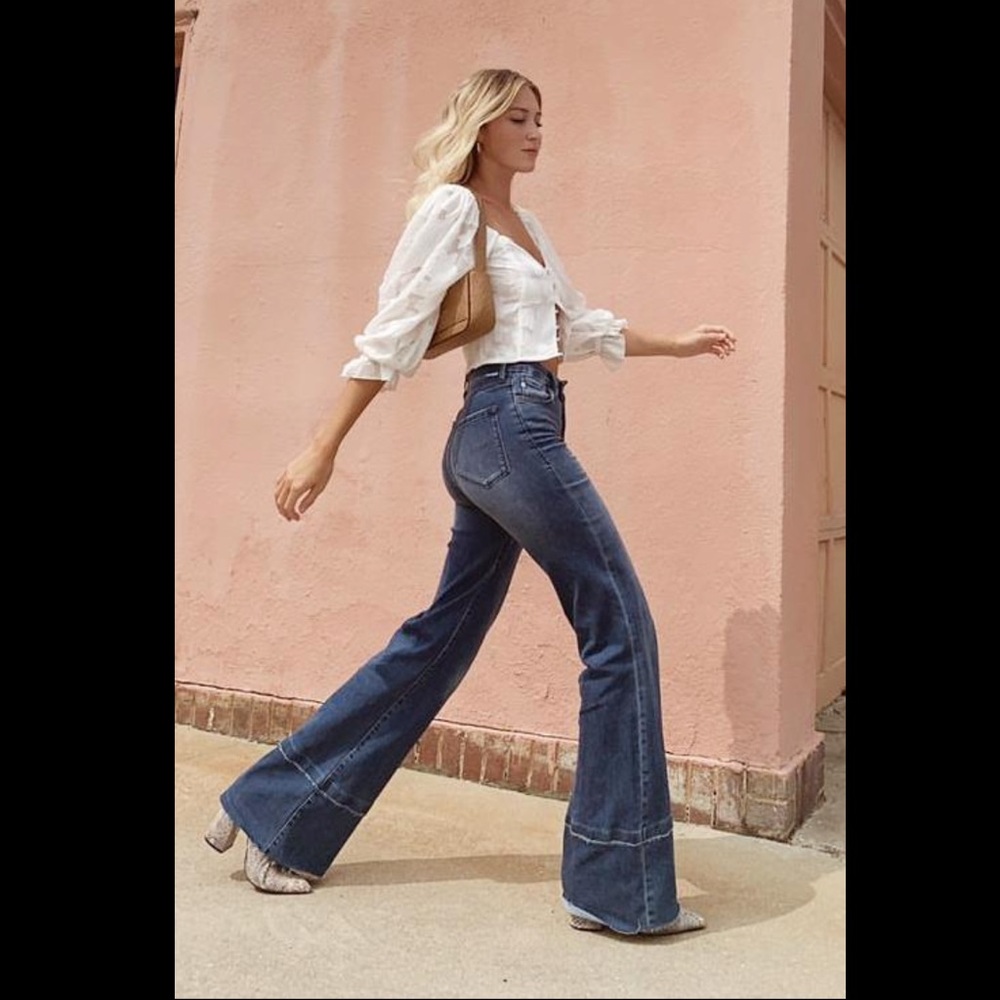High rise flare jeans